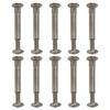 10Pcs M5/M8 Splint Nut Male-Female Snap Rivet Butt Screw Nut Furniture Cabinet Cross Lock Screw Bathroom Widgets