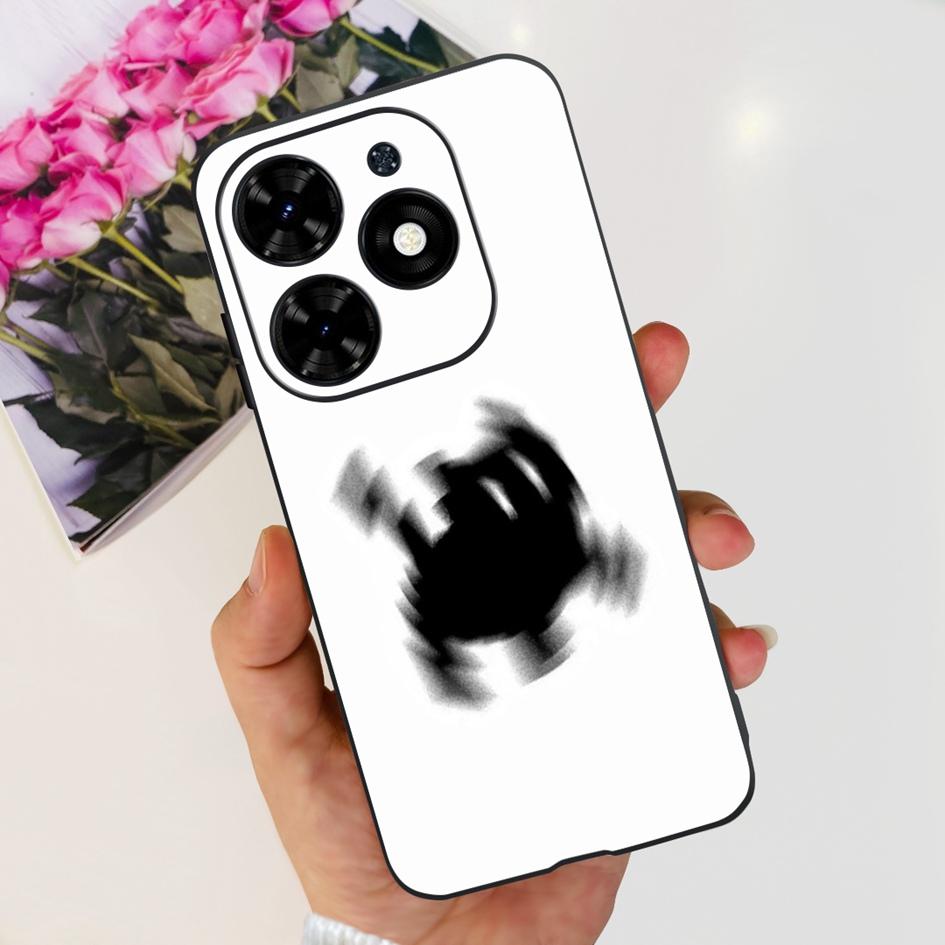 Чехол для Tecno Spark 20C Чехол Spark 20 Pro Популярный Цветок Бабочка Прозрачные Силиконовые Чехлы для Телефона Для Tecno Spark 20 Spark20 Funda