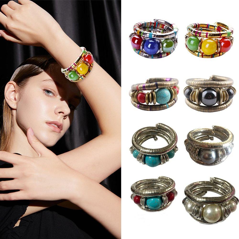 Браслет из сплава в виде змеи, трехслойный браслет, креативный подарок, многослойный браслет