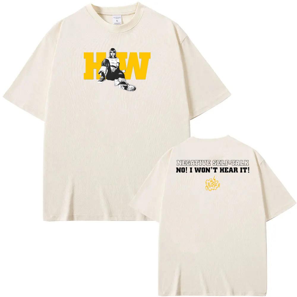 Negative Self Talk Black Tee Hayley Williams Website Seconds Tee-shirt Summer Hip Hop Short Sleeve Tshirt 100% Cotton Tees