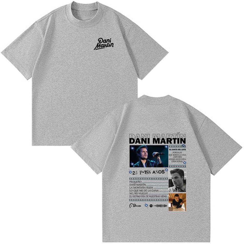Dani Martin Album Tour Merch T Shirts Unisex Women Clothing Fashion Vintage Short Sleeve Tshirts Cotton Casual Loose Streetwears