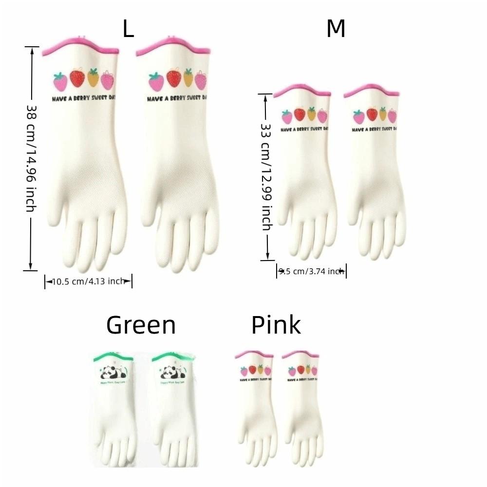 Wear-resistant Kitchen Gloves Waterproof Food Grade Cleaning Gloves Thickened Cartoon Dishwashing Gloves Household Cleaning