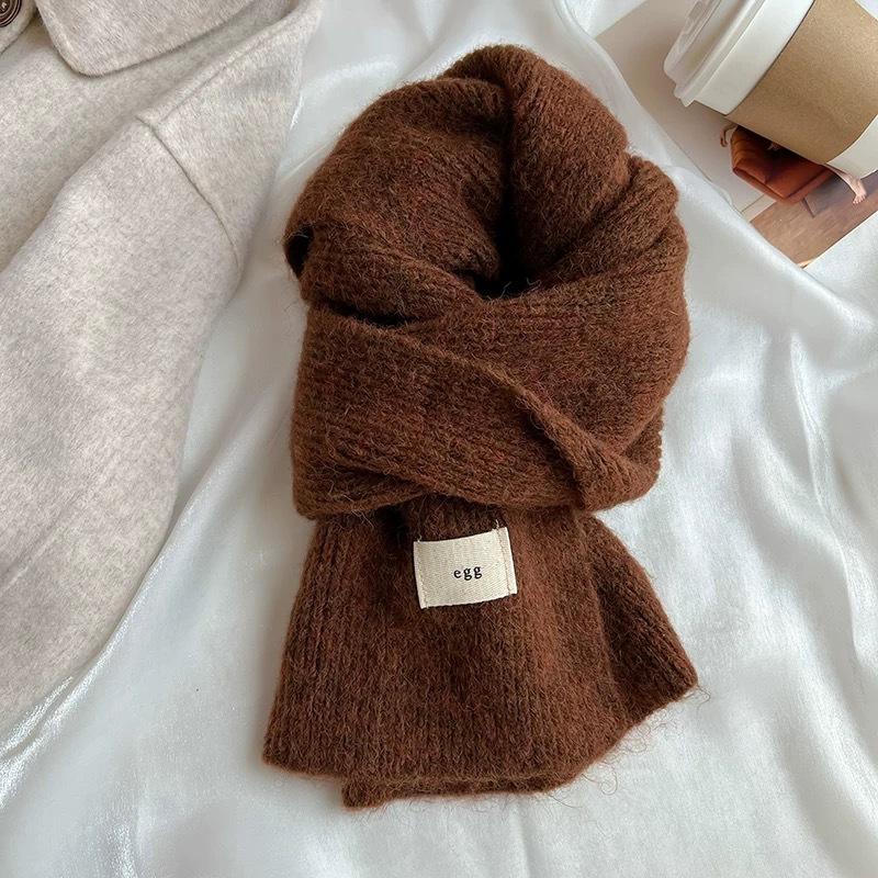 Soft egg containing wool wool scarf women's winter soft waxy knitted warm thickened ins student scarf manufacturer