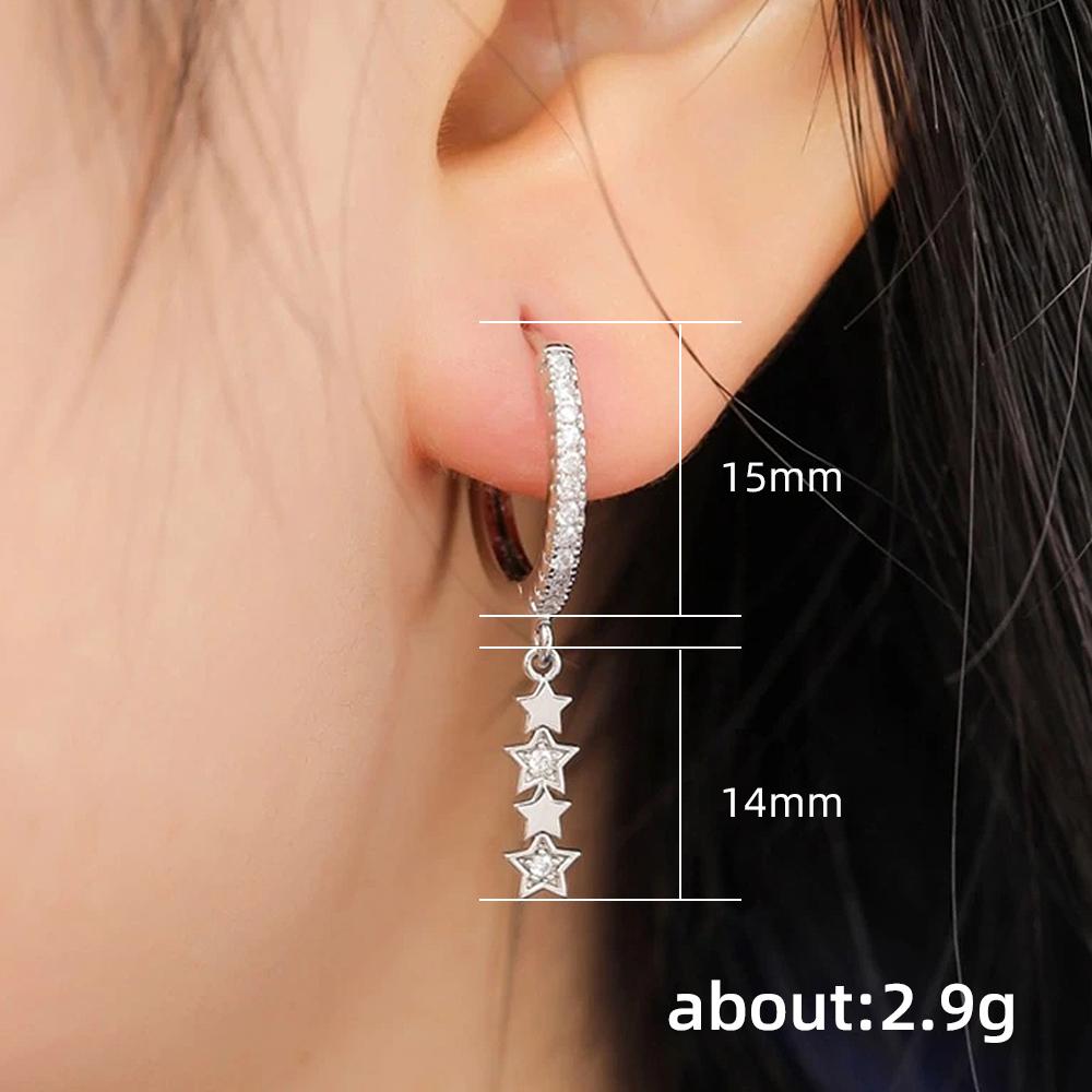 Xiaomi Huitan New Trendy Stars Drop Earrings for Women Simple Stylish Design Versatile Exquisite Female Hoop Earrings Statement Jewelry