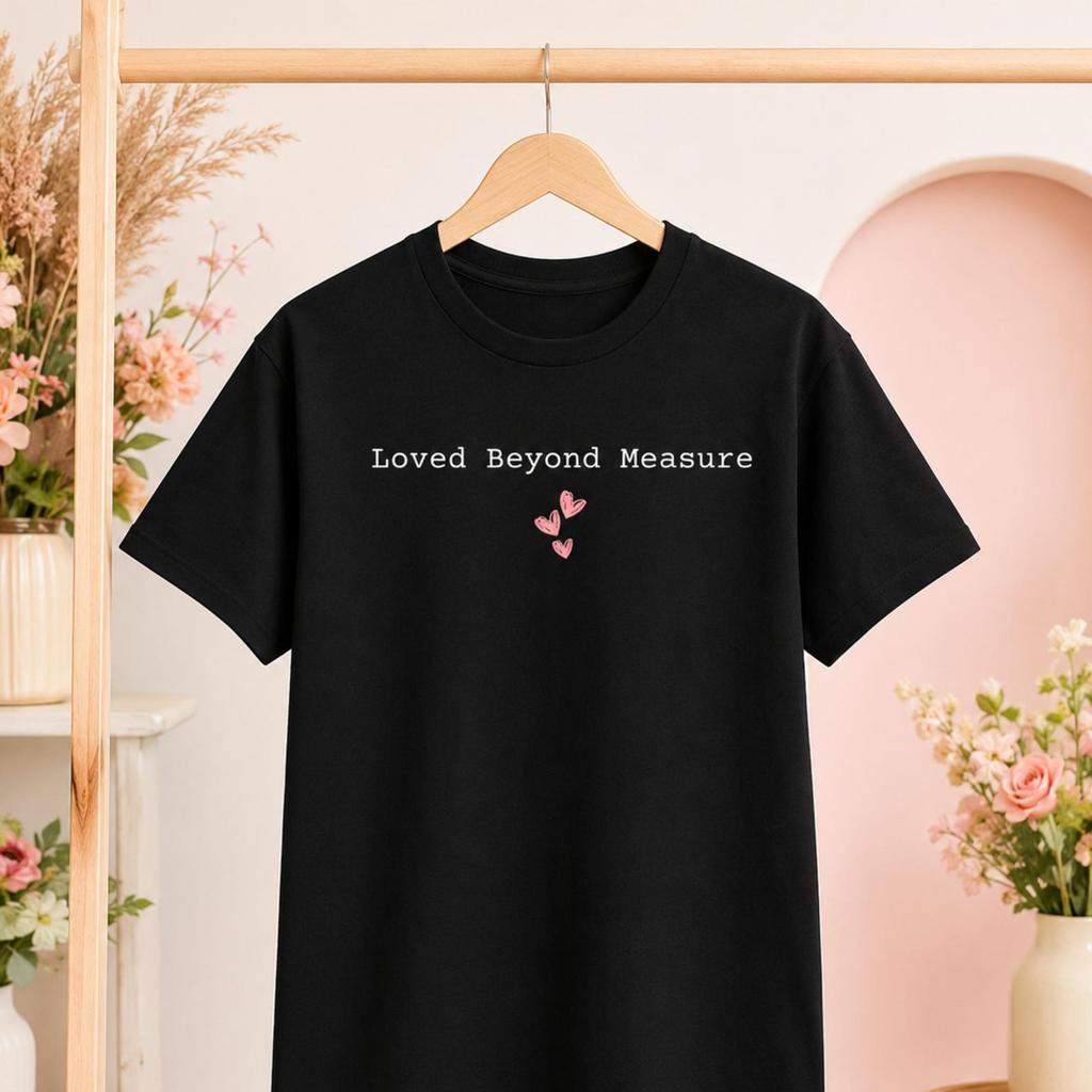 Loved Beyond Measure Tee | Inspirational and kids tshirt, Positive Quote, Gift for Loved Ones, Motivational Apparel