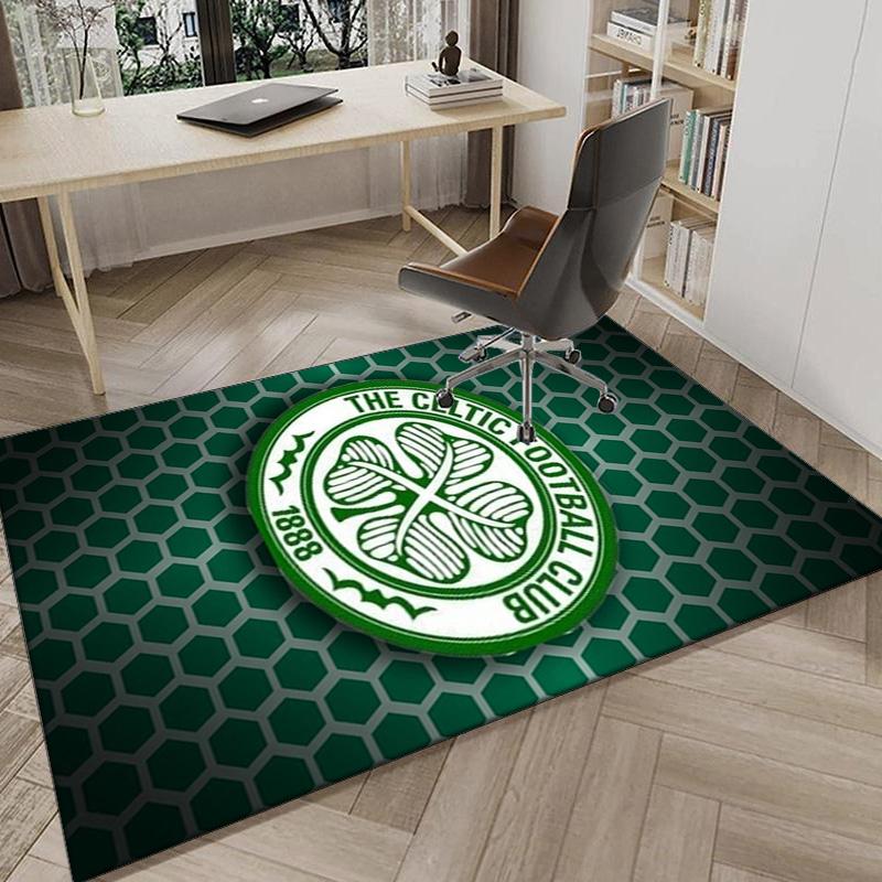 Cel-tic Football Club Crest Printed Area Rug for Office, Chair Rug, Decorative Carpet Floor Mat, Large Size Fan gifts Christmas gifts