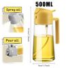 2 in1 Oil Spray Bottle Plastic Kitchen Barbecue Cooking Olive Oil Dispenser Oil Jar Baking Vinegar Soy Sauce Spray Container