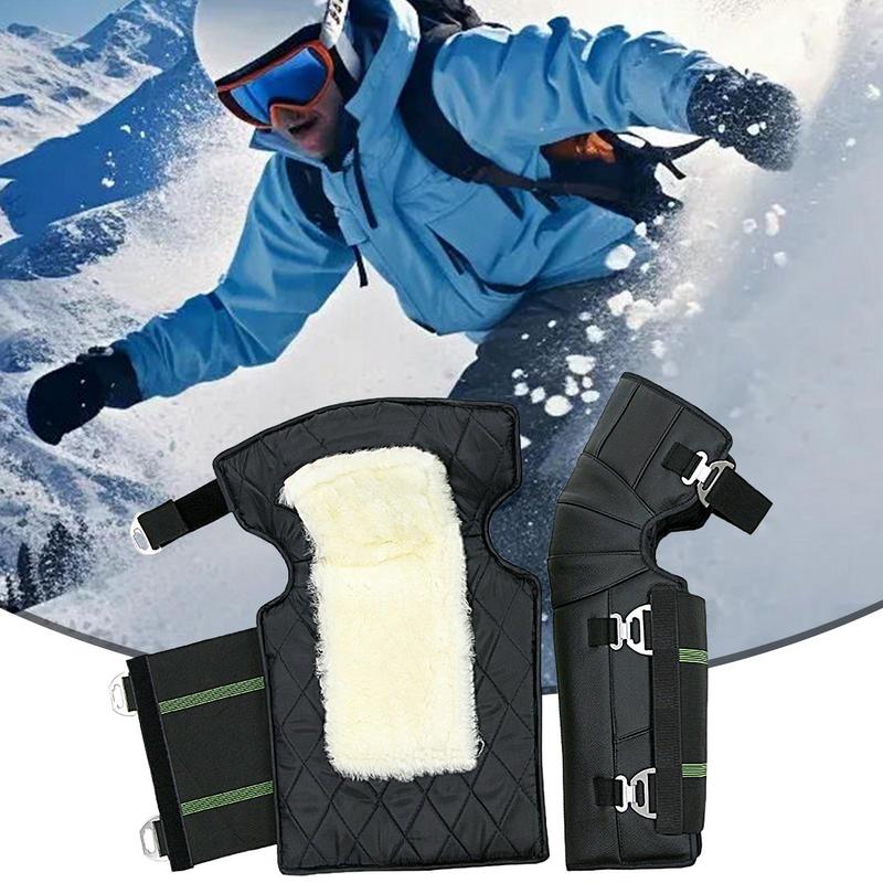 Мотоциклетные наколенники Регулируемые Шерстяные Мотоциклетные Наколенники Защита Голени Ветрозащитные Гетры для Ног Наколенник Защита Леггинсы Чехлы Для