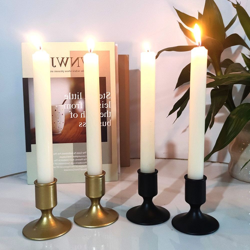 Metal Candle Holder Table Centerpiece Desktop Candlestick Adornment Candle Stands Home Decoration