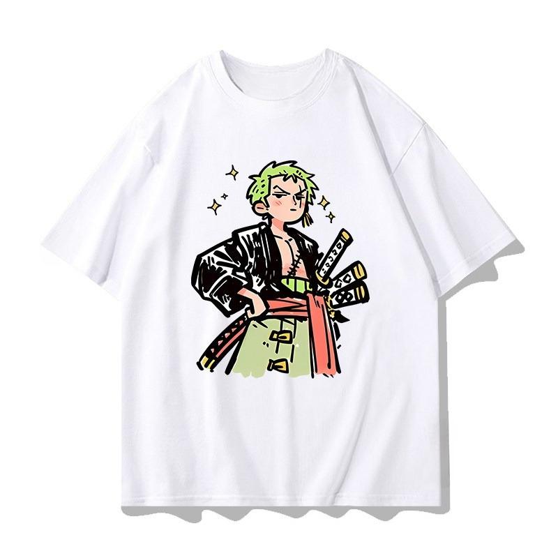 One Piece Print Tshirt Luffy Solon Casual and Comfortable Cotton Parentchild Outfit