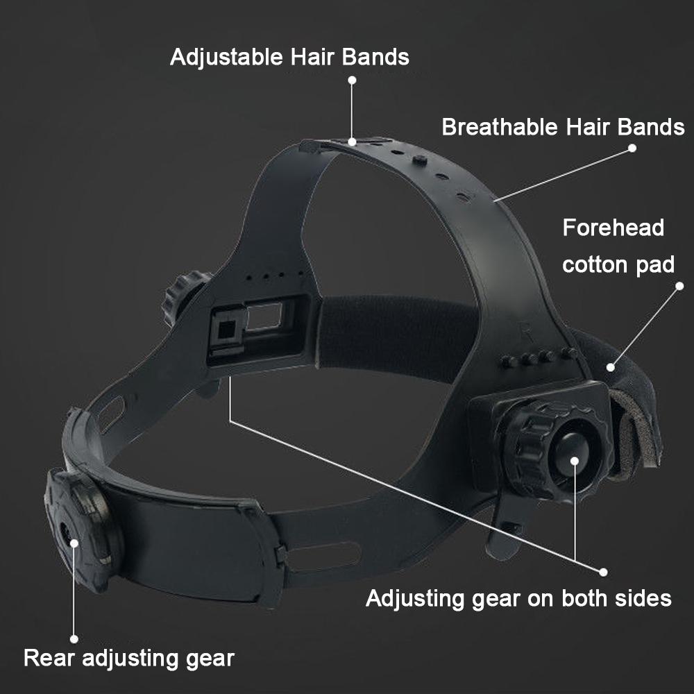 Automatic Dimming Welding Facemask Large View True Color Auto Darkening Welding Facemask 130 celsius  High Temperature Resistant for Arc Welding Grind
