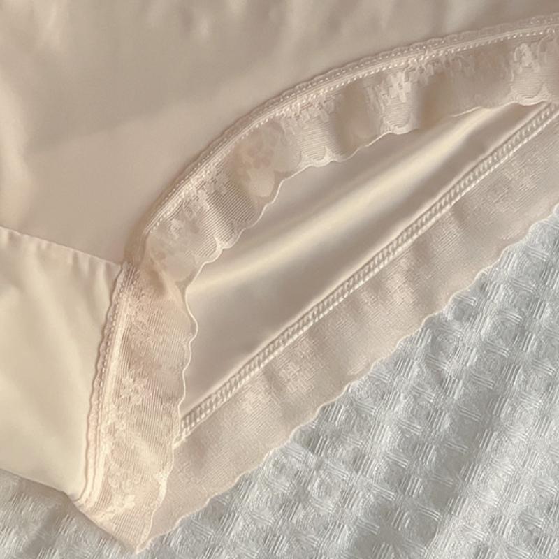 Женские сексуальные трусы из ледяного шелка, бесшовные трусики, нижнее белье, сексуальное кружевное дышащее быстросохнущее белье