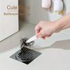 1/2pcs Cute Duck Shaped Double-head Design Cleaning Clip Dust Stain Removal Shovel - Bathroom Cleaner Tool With Drainage Hole