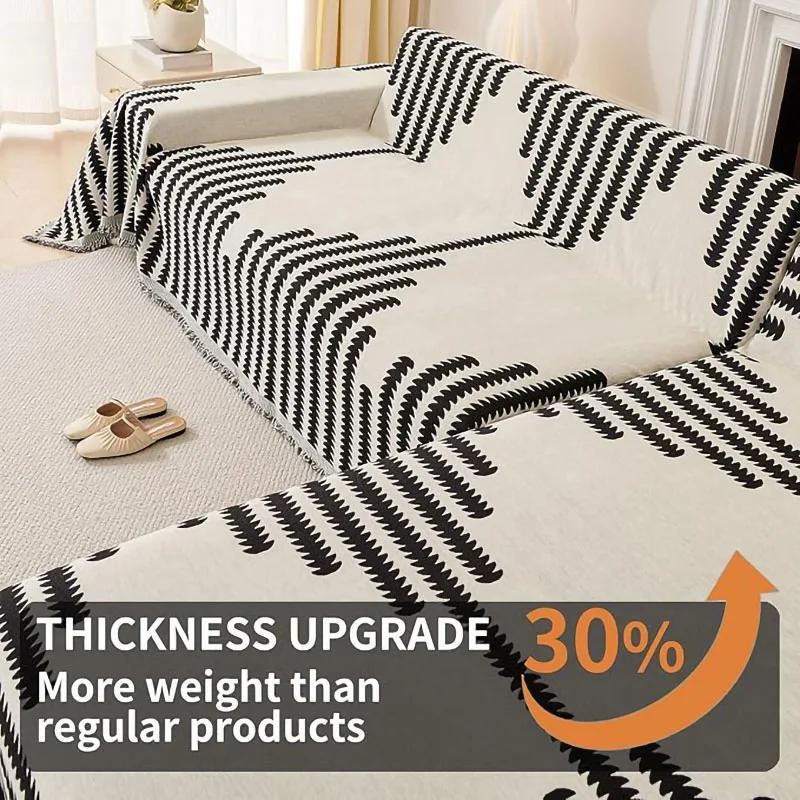 Полотенце для дивана в скандинавском стиле из шенилла с кисточками в стиле бохо с геометрическими узорами для гостиной, повседневные чехлы для дивана, одеяла для кроватей