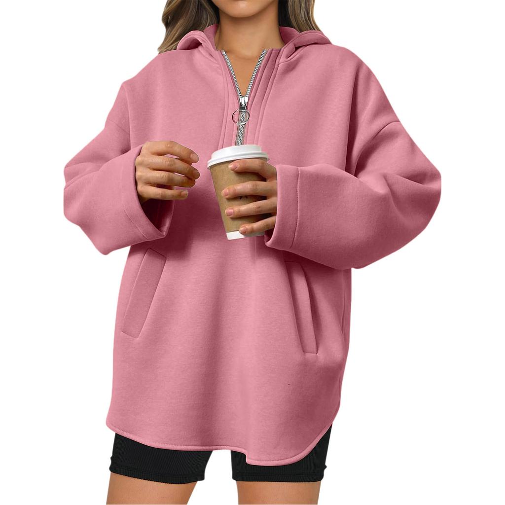 Женская толстовка с капюшоном на молнии, осенняя туника, пуловер, топ, модная одежда для девочек-подростков в консервативном стиле