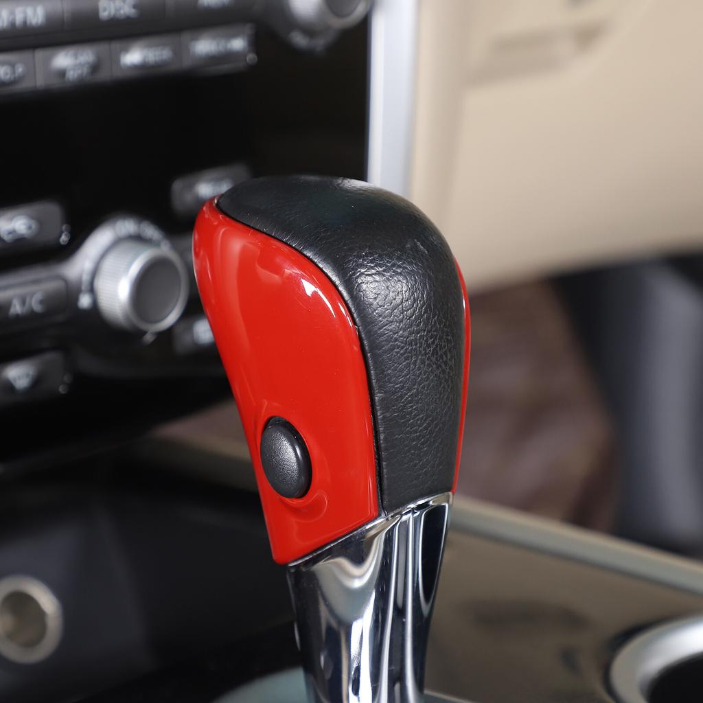 3pcs ABS Red Center Gear Shift Knob Trim Cover For Nissan Pathfinder 2013-18
