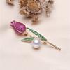 Tulip Brooch, High-End Retro Pin, Trendy Celebrity Temperament, Corsage Versatile Suit With Jewelry Gift