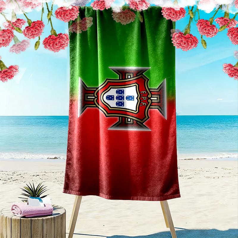 Portugal Print Beach Towel, Large Soft Quick Dry Towel for Beach Camping Swimming