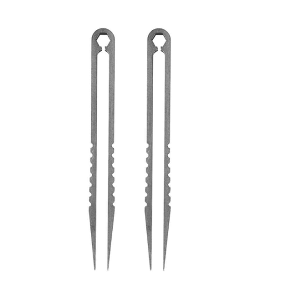 2 Pcs Portable Mini Tweezers Camping Travel Tool Survival Tweezers Durable EDC Tweezers Hiking