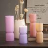 3D Nordic Style Cylindrical Candle Silicone Mold Aromath Candles Making DIY Plaster Resin Craft Casting Molds Home Table Decor