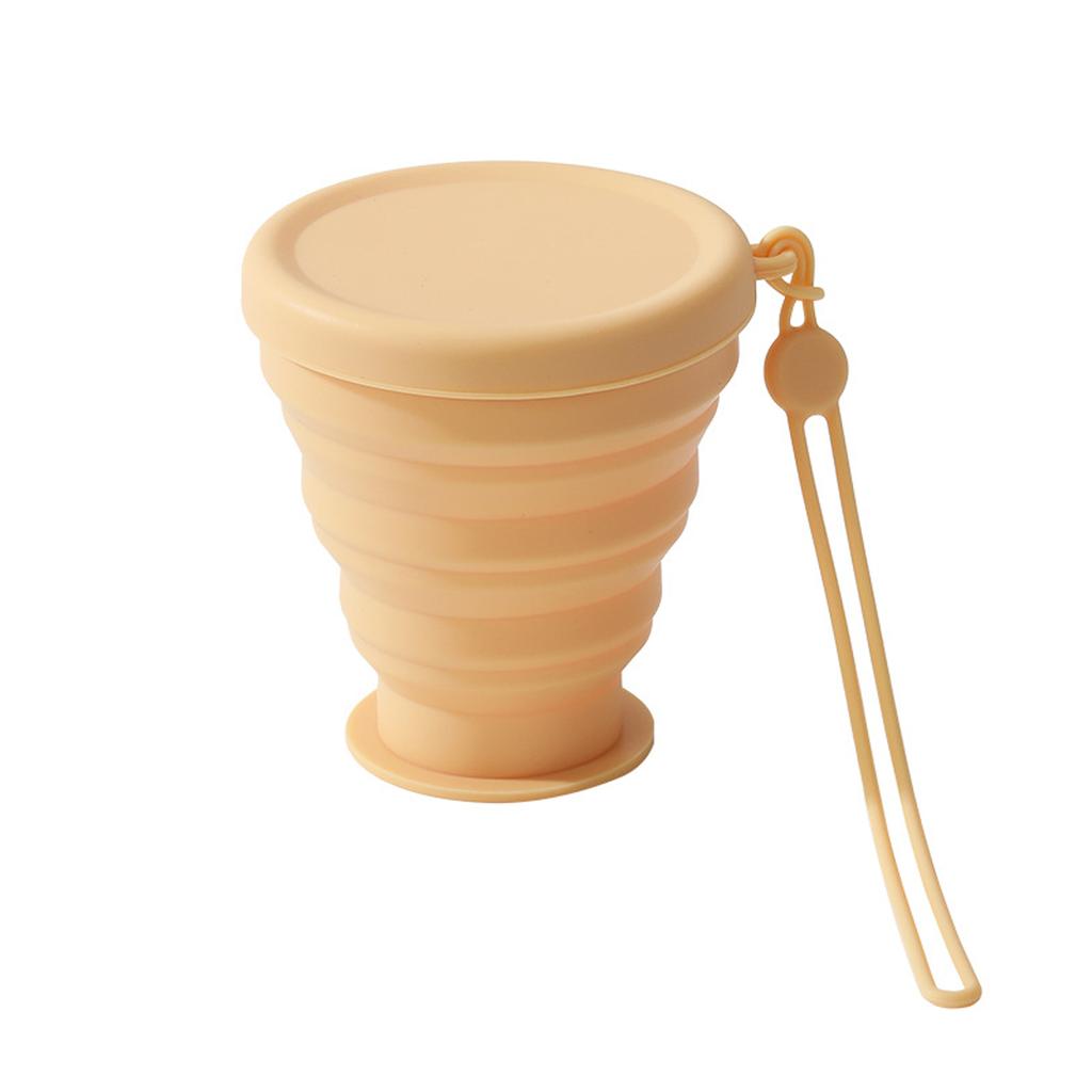 Складная силиконовая кружка для воды Leeseph с крышкой, складная дорожная кофейная кружка, многоразовые переносные кружки для кемпинга и путешествий