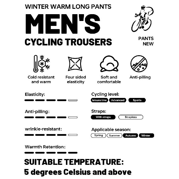 X-TIGER Cycling Trousers Winter Thermal Mountain Bike Long Cycling Pants Bicycle Tights 5D Gel Pad Cycling Pant Warm Pant