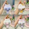 Cat Whimsical Plush Toy With Squeaking Feature In Cheerful Color Variants