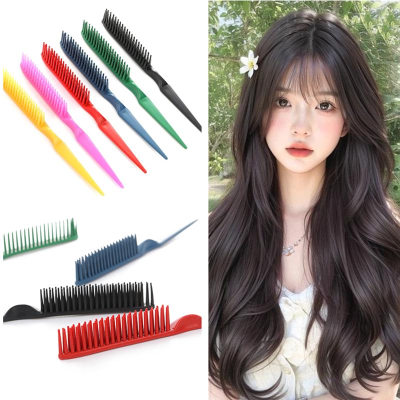 Расческа для распутывания с широкими зубьями в 3 ряда, портативная щетка для укладки кудрей, щетка для кудрявых волос, профессиональные парикмахерские инструменты для укладки, новинка