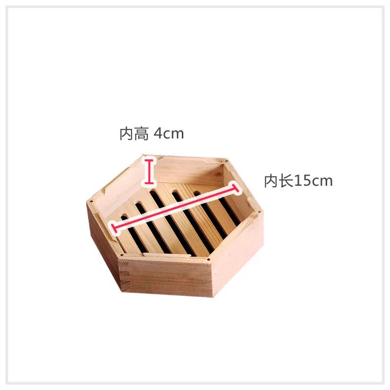 Wooden Hexagonal Steamer Chinese Dim Sum Steamed Grid Multi-size Heat Resistant Household Pastry Steamer Kitchen Cookware Tool