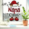 Creative Christmas Gifts Nana Claus Window Sticker Static Cling Removable Decorative Glass Stickers PVC Holiday Decal for Home Shop Door Party