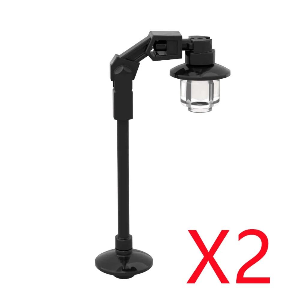 City Street Series Building Blocks Accessories Rail Transit Train Signal Light Railings Brick Toilet Flower Bed Phone Box Toy