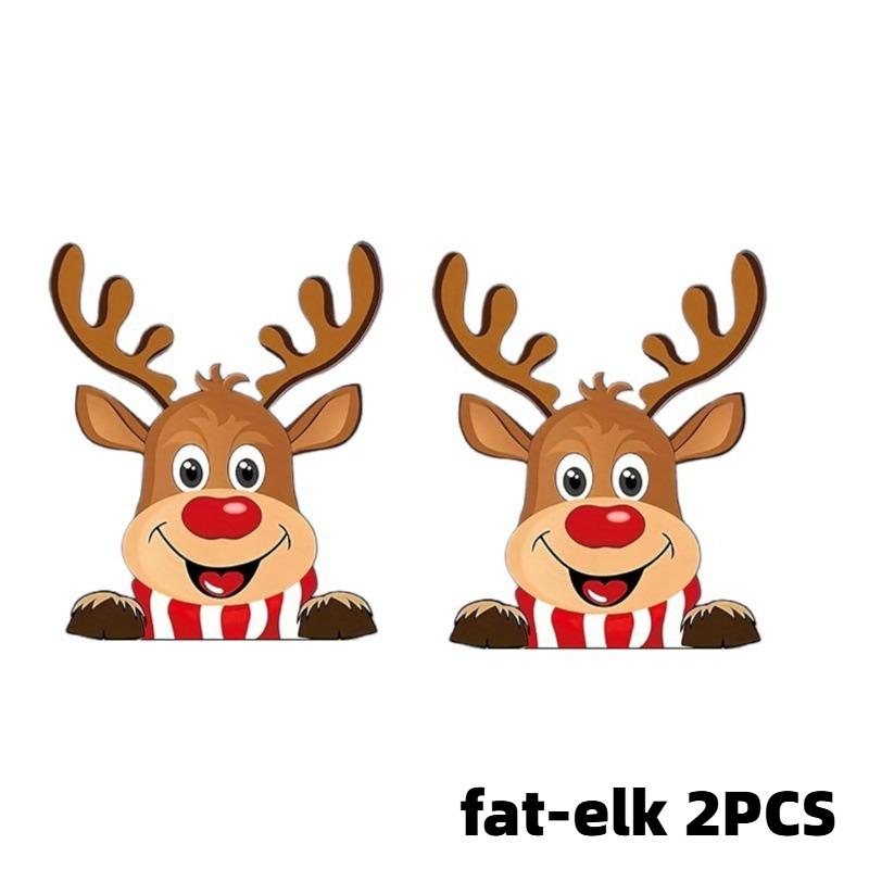 Christmas Car paper Merry Christmas - Waterproof Santa Claus and reindeer window decorations - Christmas decorative decals