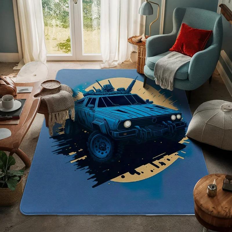 Коврик для пола в гостиную на автомобильную тематику, большой современный коврик для входной двери дома, праздничное украшение, ковер для комнаты