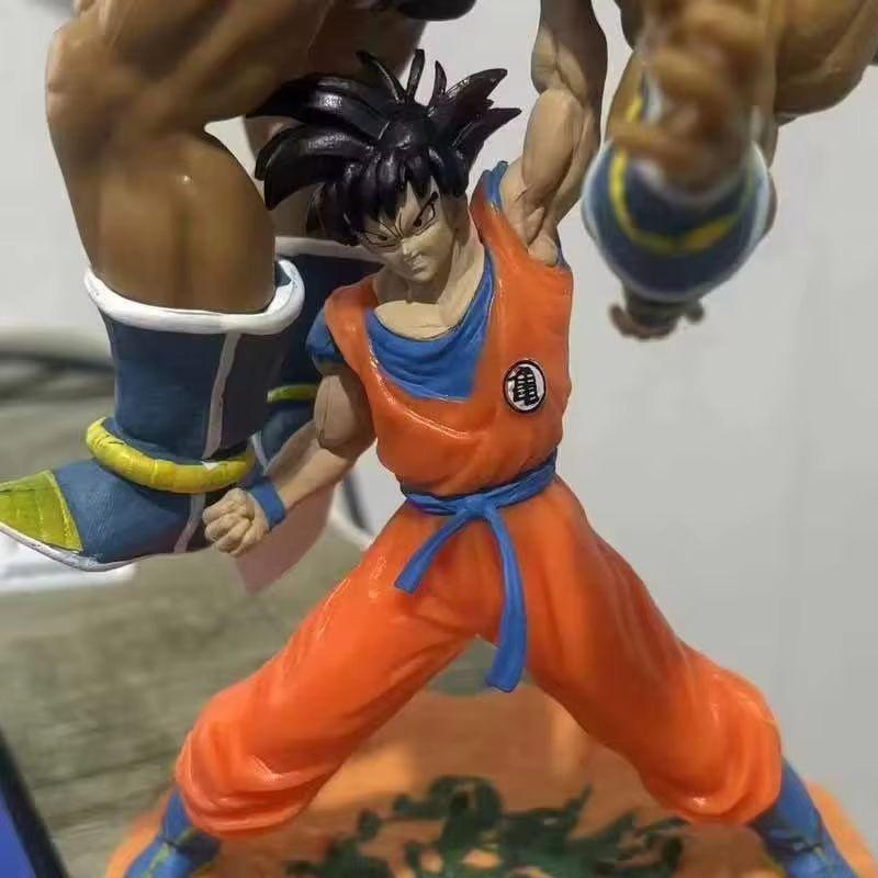 23 см Сунь Укун Поднимает На Ба Мультяшный Персонаж Dragon Ball Улучшенная Статуя Укуна На Ба Настольные Украшения. Набор игрушек-моделей из ПВХ с анимацией