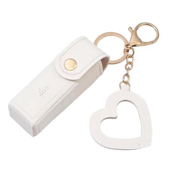 Сумка для помады, брелок для ключей, зажим-лобстер, мини-контейнер для помады из нержавеющей искусственной кожи с подвеской в ​​виде сердца, кошелек, органайзер для ключей, держатель для ключей