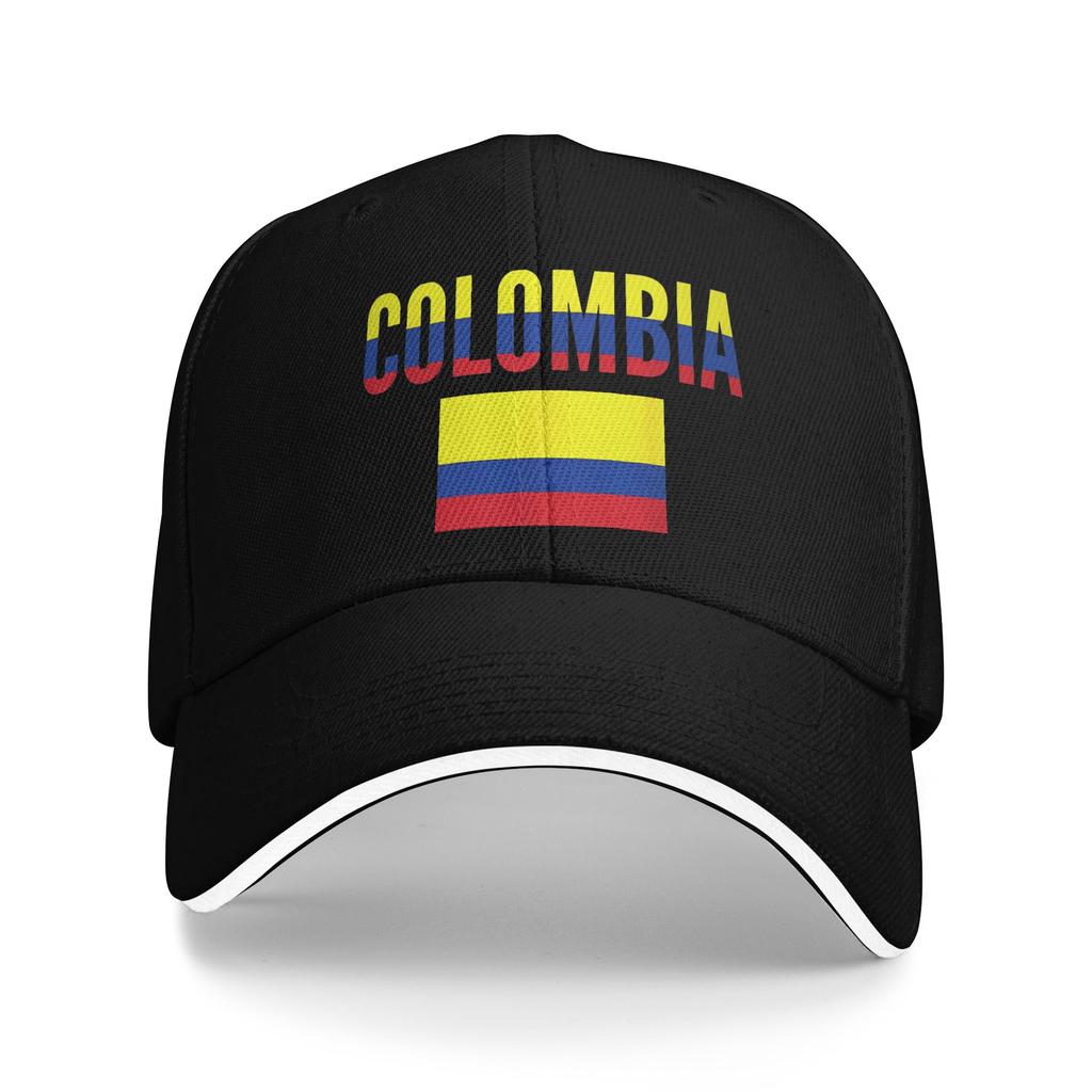 Women Unisex Colombiano Flag Colombia Outdoor Hat Adjustable Cap Casual Baseball Cap Sunscreen Hats