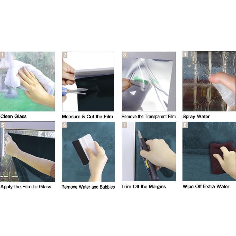 Конфиденциальная оконная пленка, солнцезащитная зеркальная светоотражающая тонировка для окон, односторонняя терморегулирующая виниловая анти-УФ-стеклянная наклейка для домашнего офиса