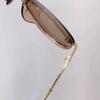 Dark Brown Sunglasses for Women Ultraviolet-proof Eyewear UV400 Protection Round Sun Glasses  Beach