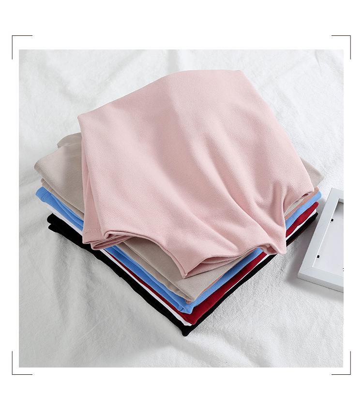 2024 Women's Korean Style Solid Color Plus Velvet Long Sleeve T-Shirt, Autumn/Winter