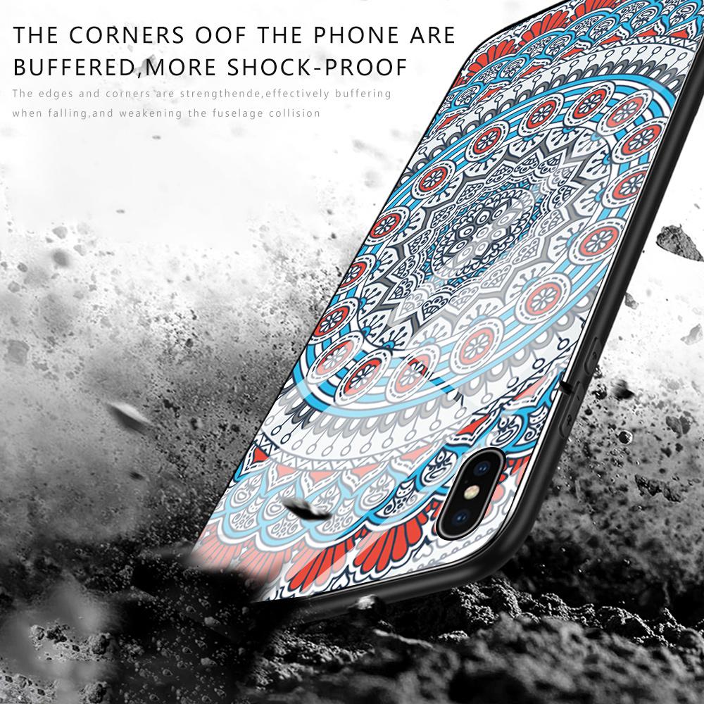 Чехол для телефона из закаленного стекла для iPhone 11 12 13 14 15 16 17 Redmi 10 12 14C Note10 Note14 Xiaomi 11Lite PocoC75 Мягкий край Ударопрочный Гладкий чехол