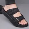 Летние шлепанцы с открытым носком, мужская пляжная обувь для мужчин, легкая подошва из резиновой пены, повседневные нескользящие тапочки большого размера, мужская обувь
