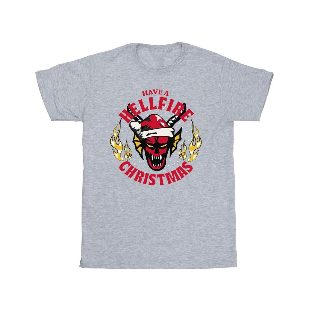 Netflix Boys Stranger Things Hellfire Christmas T-Shirt
