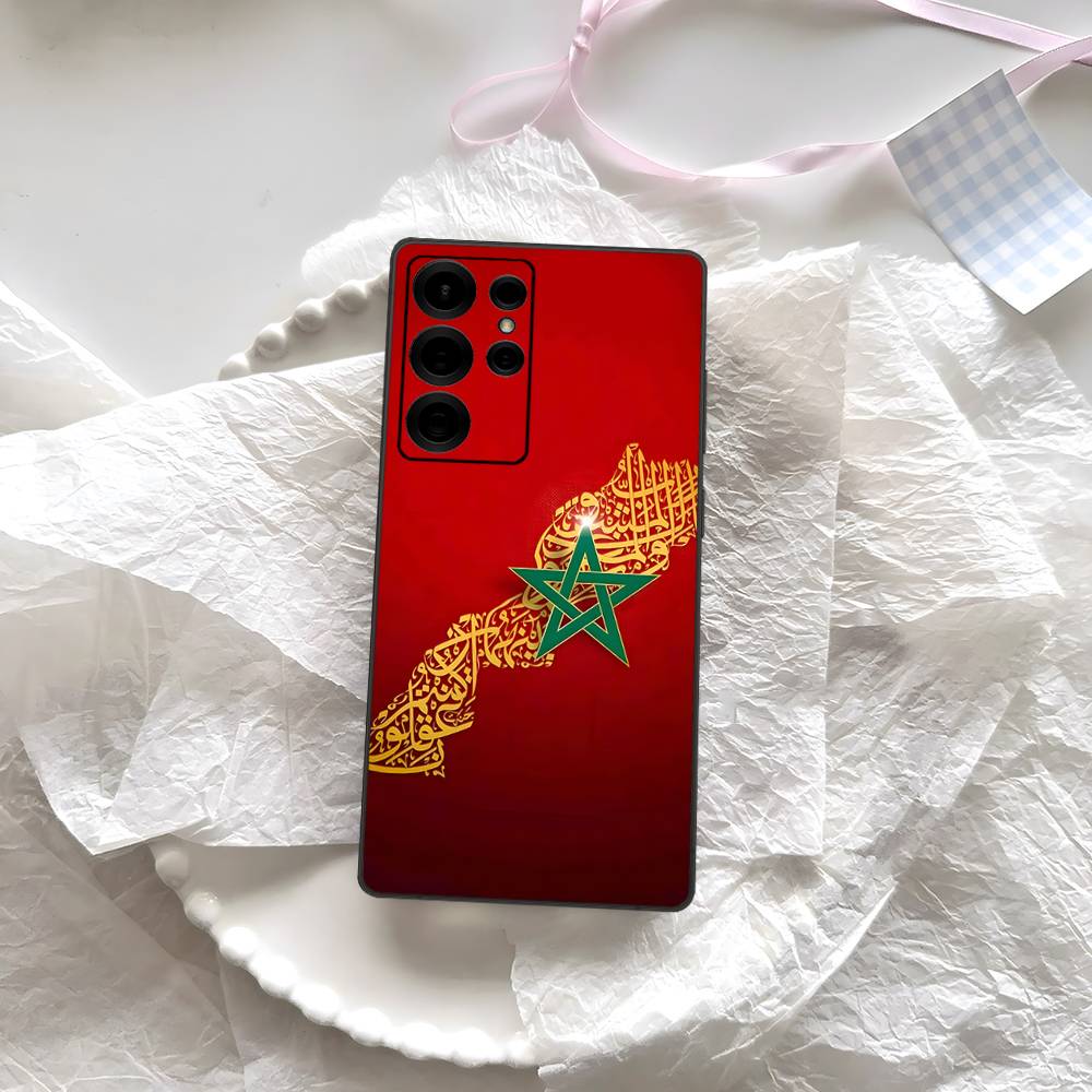 Чехол для телефона с флагом Марокко M-Morocco Для Samsung S 24 Fe 25 Ultra Plus 20 Lite 21 30 22 23 24 22 Ultra 5G Fundas