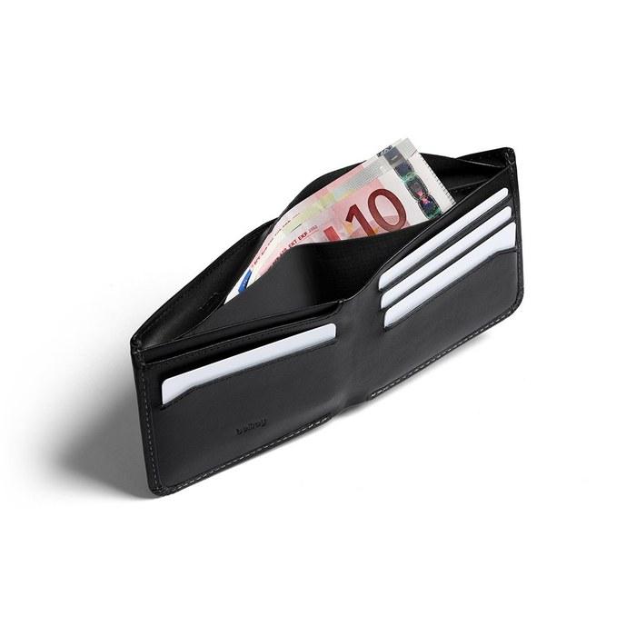 Bellroy Кошелек "Прятки" - Тонкий кожаный бифолд с RFID и скрытым карманом (Вместимость до 12 карт, купюр, монет) - Черный - RFID (новый)