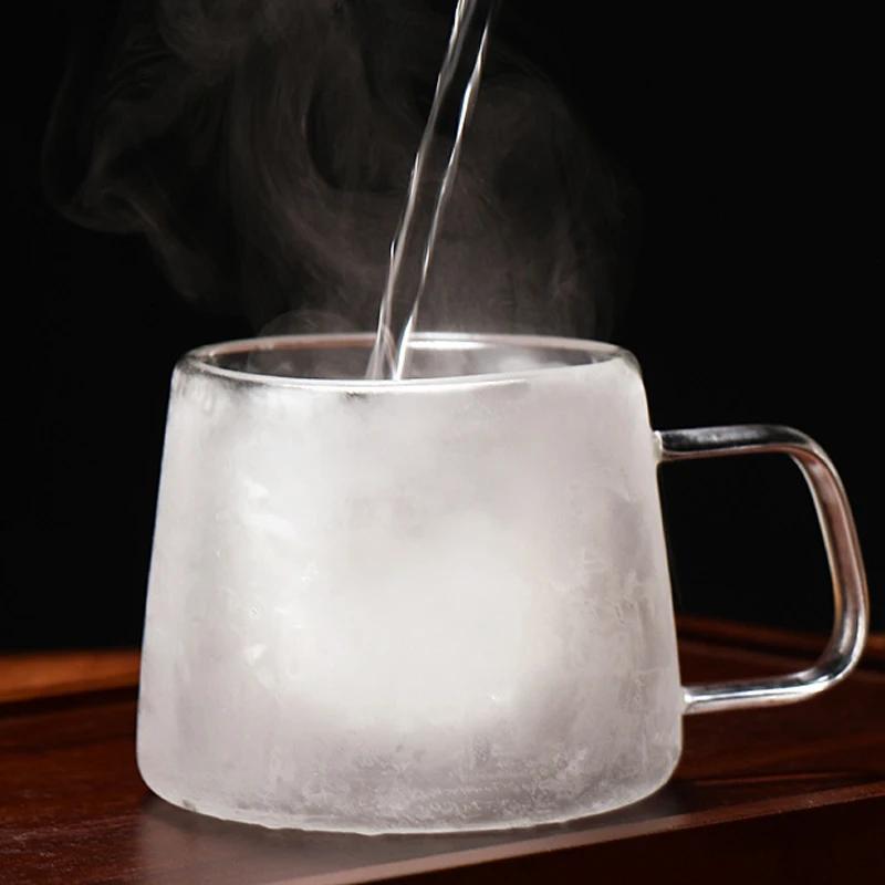 200 мл Двойная стеклянная кофейная кружка Французская креативная кружка Термостойкая чашка для эспрессо Термоизолированная чашка Набор посуды для чая и воды