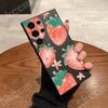 Чехол для телефона с клубничным узором для Samsung Galaxy S25 S24 Ultra S23 S22 Plus S20 FE A54 A55 A15 A35 A50 A51 A71 A72 A73