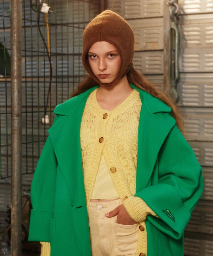 Superkid Mohair Балаклава GREENBUTTER (оливковый)