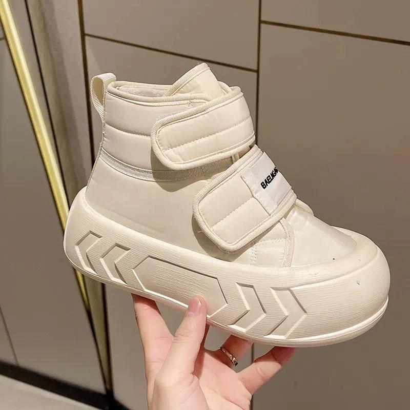 Женская обувь Белые женские зимние ботинки на платформе, высокие, массивные, тренд 2024 года, мягкие, удобные и элегантные, стильные, распродажа по низкой цене