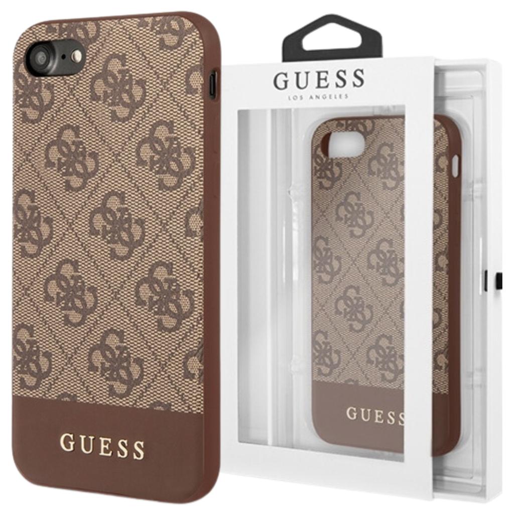 Guess Guhci8G4Glbr Iphone 7/8/Se 2020/ Se 2022 Brown Hard Case 4G Stripe Collection