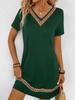 Spring new fashion suspender women's V-neck ethnic style sexy lace dress elegant